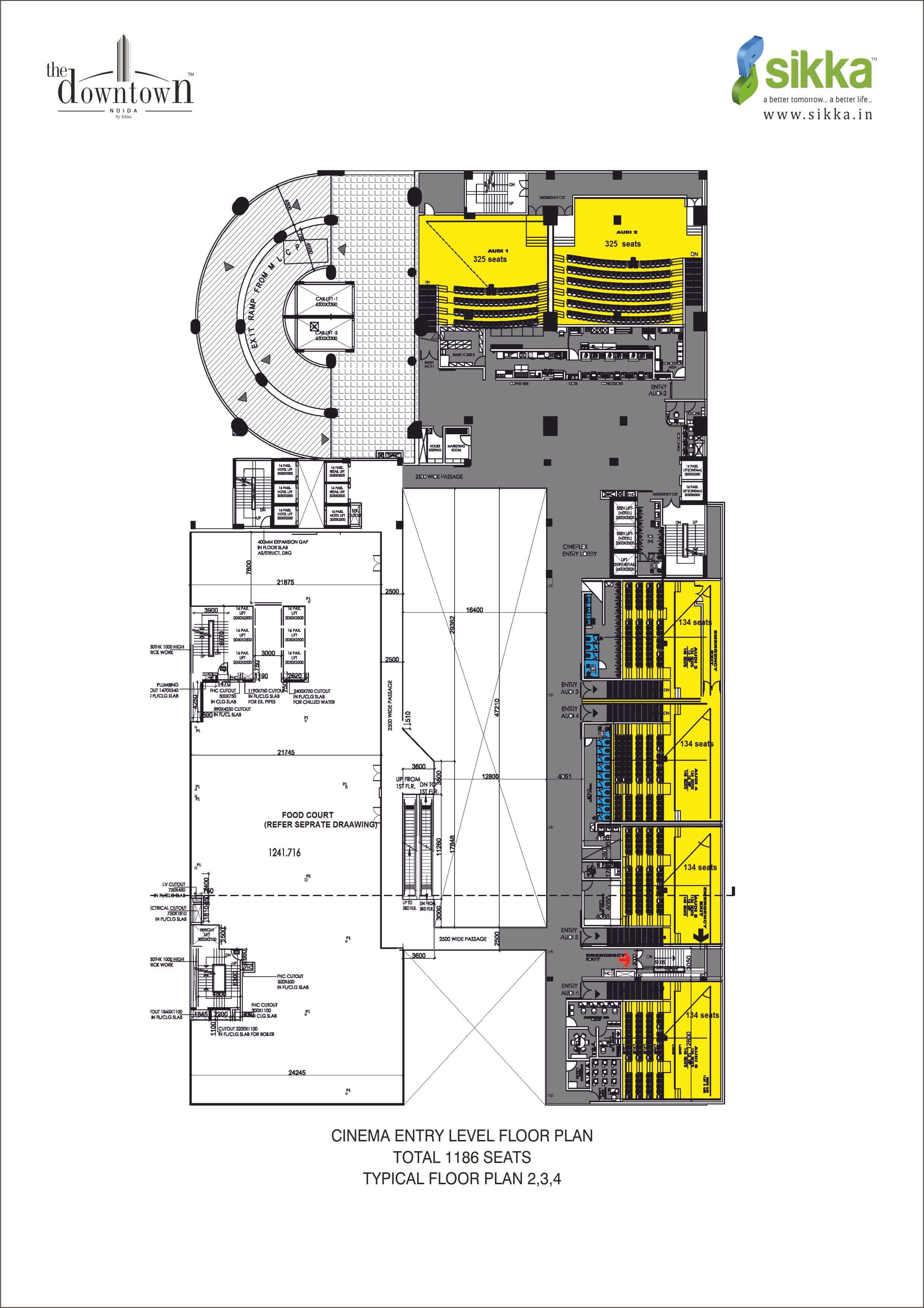 Kapital Grand Floor Plan - Cinema Entry