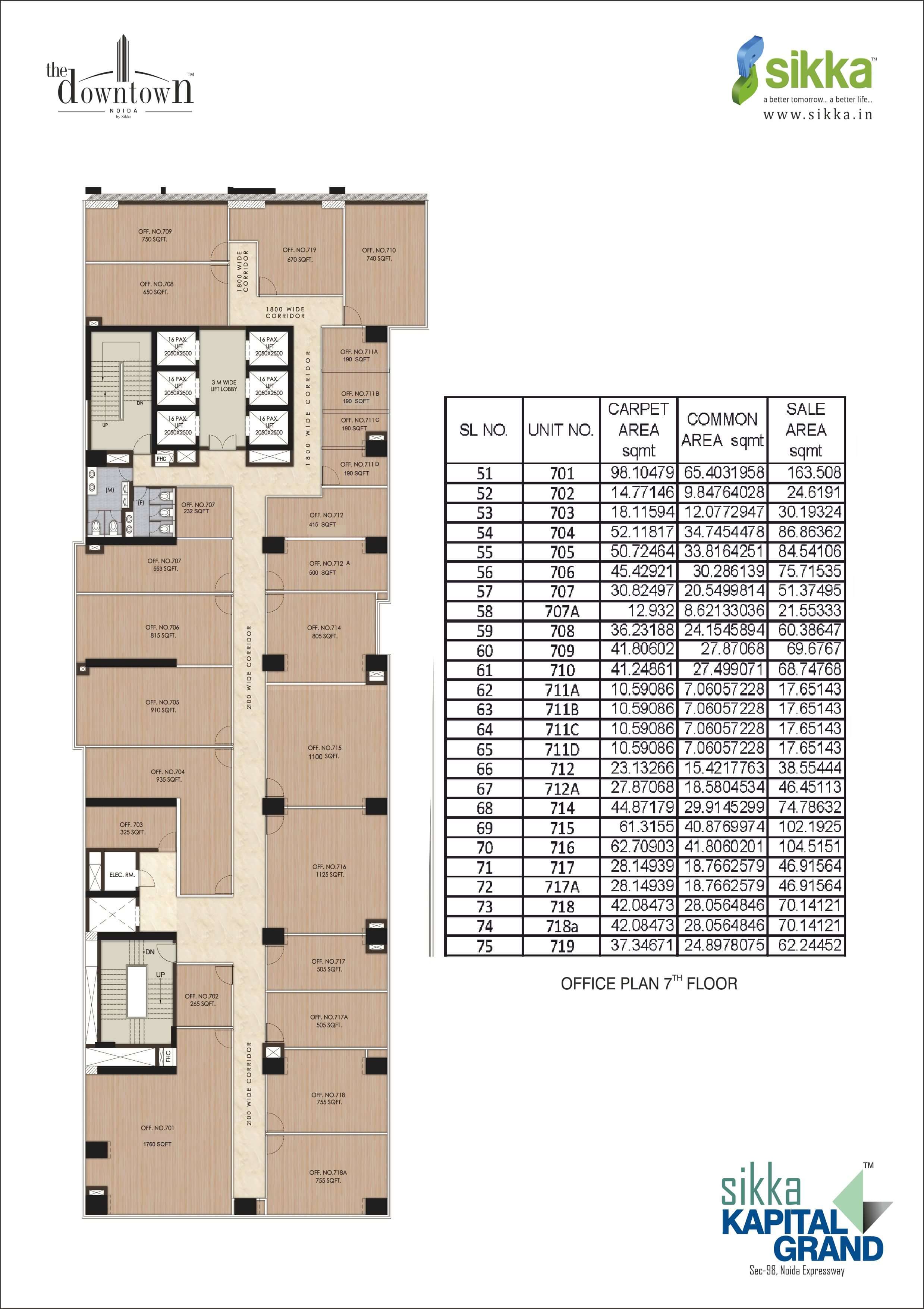 Kapital Grand - Office Plan 7th Floor